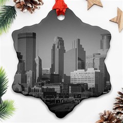 Minneapolis Minnesota Skyline Snowflake Ornament (two Sides) by BangZart