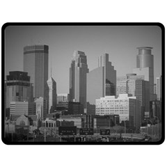 Minneapolis Minnesota Skyline Double Sided Fleece Blanket (large)  by BangZart