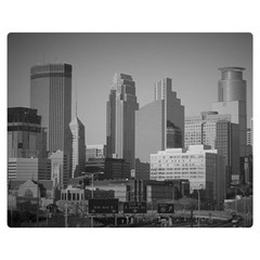 Minneapolis Minnesota Skyline Double Sided Flano Blanket (medium)  by BangZart