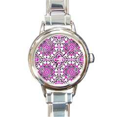 Oriental Pattern Round Italian Charm Watch by BangZart