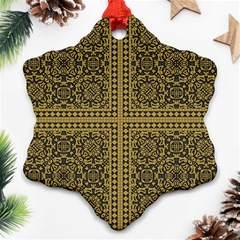 Seamless Pattern Design Texture Snowflake Ornament (two Sides) by BangZart