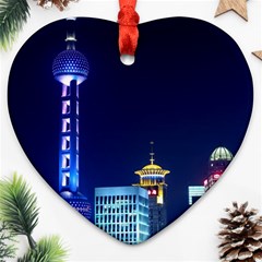 Shanghai Oriental Pearl Tv Tower Ornament (heart) by BangZart