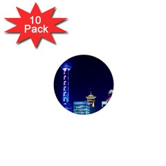 Shanghai Oriental Pearl Tv Tower 1  Mini Buttons (10 Pack)  by BangZart