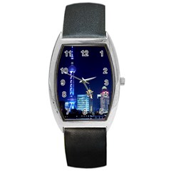 Shanghai Oriental Pearl Tv Tower Barrel Style Metal Watch by BangZart