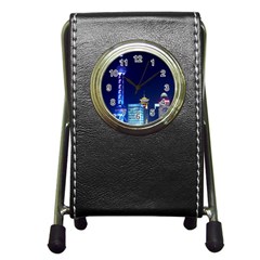 Shanghai Oriental Pearl Tv Tower Pen Holder Desk Clocks by BangZart