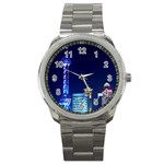 Shanghai Oriental Pearl Tv Tower Sport Metal Watch Front