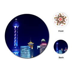 Shanghai Oriental Pearl Tv Tower Playing Cards (round)  by BangZart