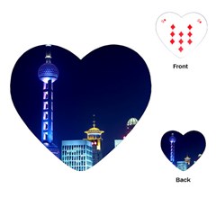 Shanghai Oriental Pearl Tv Tower Playing Cards (heart)  by BangZart