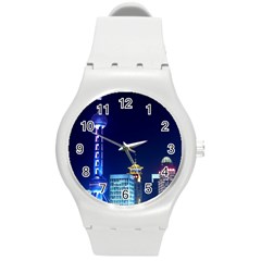 Shanghai Oriental Pearl Tv Tower Round Plastic Sport Watch (m) by BangZart