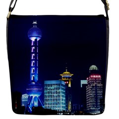 Shanghai Oriental Pearl Tv Tower Flap Messenger Bag (s) by BangZart