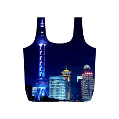 Shanghai Oriental Pearl Tv Tower Full Print Recycle Bags (s)  by BangZart