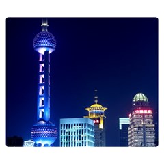 Shanghai Oriental Pearl Tv Tower Double Sided Flano Blanket (small)  by BangZart