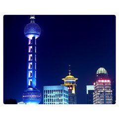 Shanghai Oriental Pearl Tv Tower Double Sided Flano Blanket (medium)  by BangZart