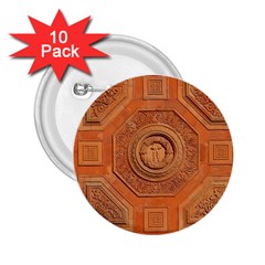 Symbolism Paneling Oriental Ornament Pattern 2 25  Buttons (10 Pack)  by BangZart