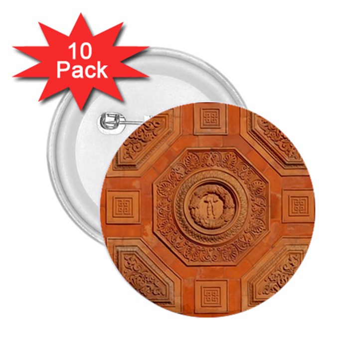 Symbolism Paneling Oriental Ornament Pattern 2.25  Buttons (10 pack) 