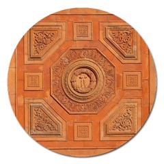 Symbolism Paneling Oriental Ornament Pattern Magnet 5  (round) by BangZart