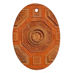 Symbolism Paneling Oriental Ornament Pattern Oval Ornament (two Sides) by BangZart