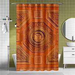 Symbolism Paneling Oriental Ornament Pattern Shower Curtain 48  X 72  (small)  by BangZart