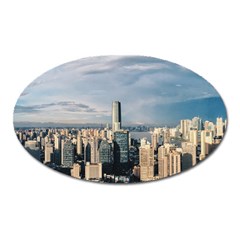 Shanghai The Window Sunny Days City Oval Magnet by BangZart