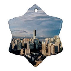 Shanghai The Window Sunny Days City Ornament (snowflake) by BangZart