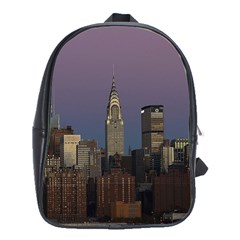 Skyline City Manhattan New York School Bag (large) by BangZart