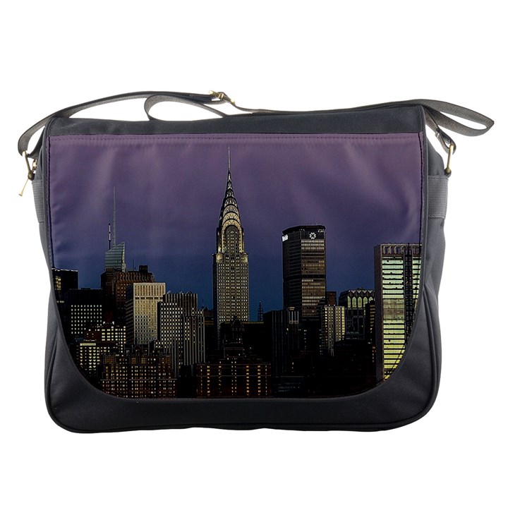 Skyline City Manhattan New York Messenger Bags