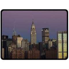 Skyline City Manhattan New York Double Sided Fleece Blanket (large)  by BangZart