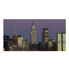 Skyline City Manhattan New York Satin Shawl by BangZart