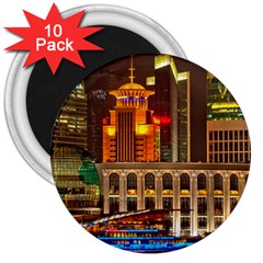 Shanghai Skyline Architecture 3  Magnets (10 pack) 