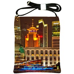 Shanghai Skyline Architecture Shoulder Sling Bags