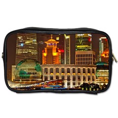 Shanghai Skyline Architecture Toiletries Bags 2-side by BangZart