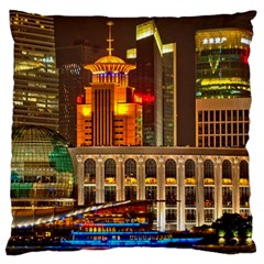 Shanghai Skyline Architecture Standard Flano Cushion Case (one Side) by BangZart