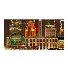 Shanghai Skyline Architecture Satin Wrap