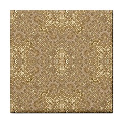 Ornate Golden Baroque Design Tile Coasters by dflcprints