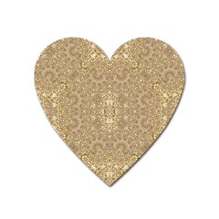 Ornate Golden Baroque Design Heart Magnet by dflcprints