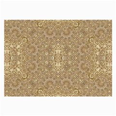 Ornate Golden Baroque Design Large Glasses Cloth by dflcprints