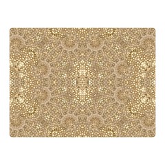 Ornate Golden Baroque Design Double Sided Flano Blanket (mini)  by dflcprints