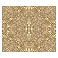 Ornate Golden Baroque Design Double Sided Flano Blanket (small)  by dflcprints