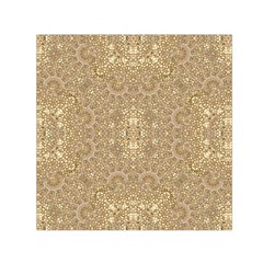 Ornate Golden Baroque Design Small Satin Scarf (square) by dflcprints