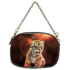 Cute Little Tiger Baby Chain Purses (two Sides)  by FantasyWorld7