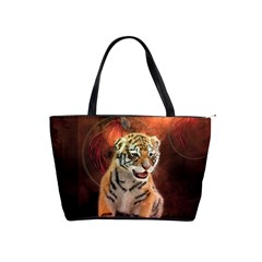 Cute Little Tiger Baby Shoulder Handbags by FantasyWorld7