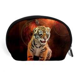 Cute Little Tiger Baby Accessory Pouches (large)  by FantasyWorld7