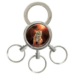 Cute Little Tiger Baby 3-ring Key Chains by FantasyWorld7