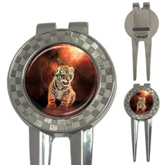 Cute Little Tiger Baby 3-in-1 Golf Divots by FantasyWorld7