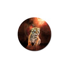 Cute Little Tiger Baby Golf Ball Marker by FantasyWorld7