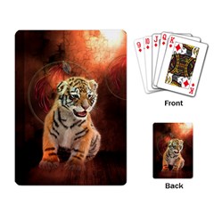 Cute Little Tiger Baby Playing Card by FantasyWorld7