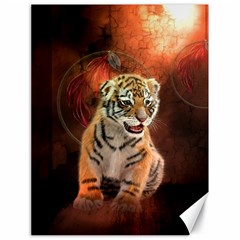 Cute Little Tiger Baby Canvas 18  X 24   by FantasyWorld7