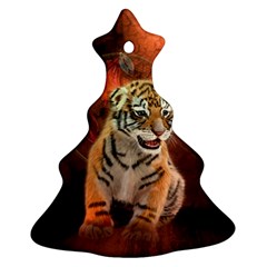 Cute Little Tiger Baby Ornament (christmas Tree)  by FantasyWorld7