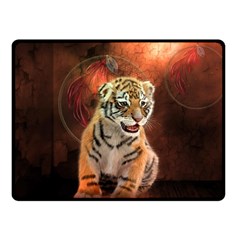 Cute Little Tiger Baby Double Sided Fleece Blanket (small)  by FantasyWorld7