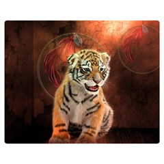 Cute Little Tiger Baby Double Sided Flano Blanket (medium)  by FantasyWorld7